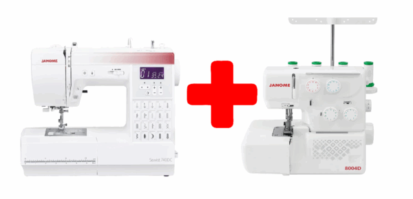 Janome Combo Deal Sewist 740DC Sewing machine and 8004D Overlocker